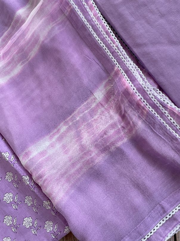 Soch Purple Embellished Unstitched Dress Material