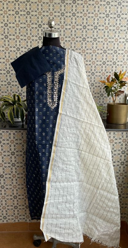 Chanderi Silk Designer Dress Material (BULBUL ) at Rs 550 | Chanderi Salwar  Kameez in Mumbai | ID: 12488285773